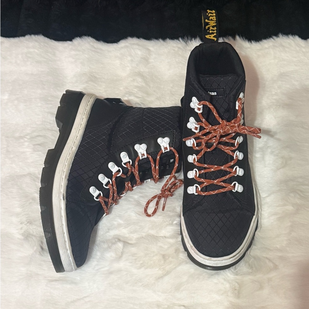 Dr.Martens Black Quilted High-Top Waterproof Sneakers w/ AirWair Soles Bouncing.